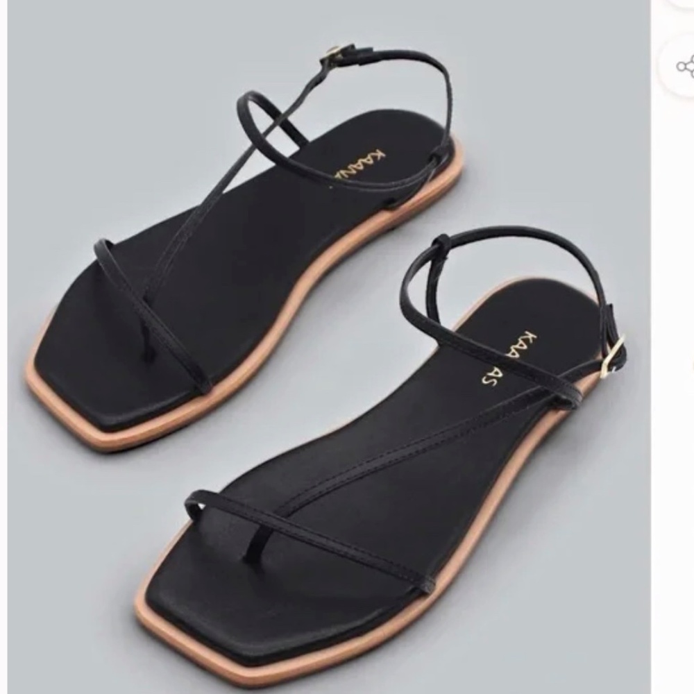 KAANAS Alayta Strappy Sandals – Size 8, Black, New Without Box - Picture 7 of 16